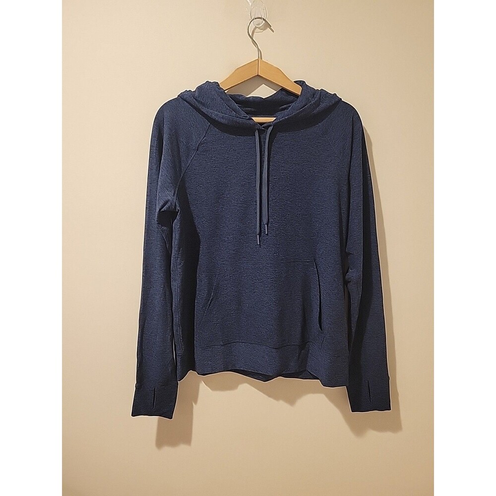 Outdoor Voices Shirt Navy Cloudknit All Day Long Sleeve Pullover Hoodie XL